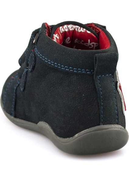 Deri Lacivert Erkek Çocuk Bot modelleri