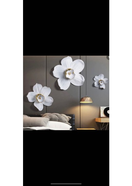 Büyük Boy Duvar Çiçeği 3 Lü Set Büyük 55CM Orta 42CM Küçük 24 cm