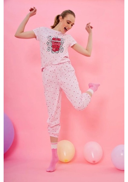 67493 Kalpli Bayan Pijama Takım