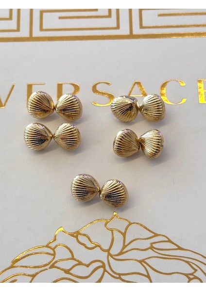 Deniz Kabuğu Model Gold Gömlek-Elbise Düğme Seti