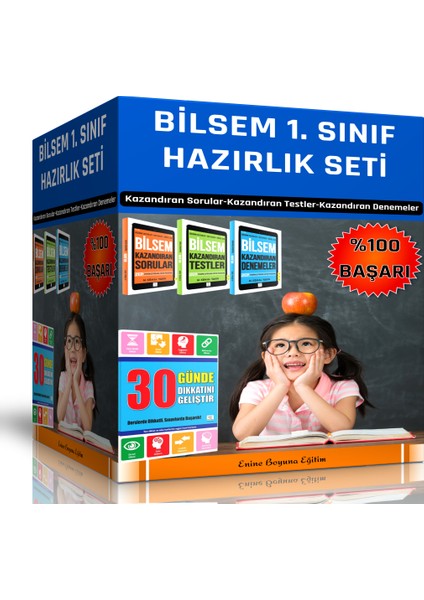Enine Boyuna Eğitim Bilsem 1. Sınıf Hazırlık Seti (4 Kitap)