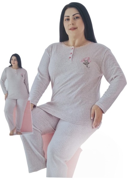 Fitilli Kadın Büyük Beden Pijama Takımı