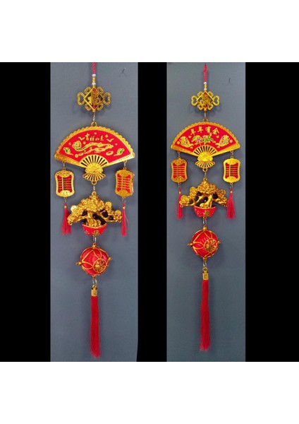 Feng Shui Yelpaze Hayat Ağacı Şans ve Bereket Askılık 80 cm