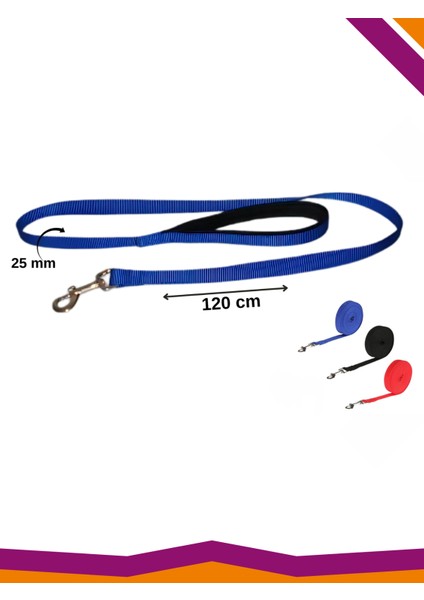 Yumuşak Dokulu Naylon Dokuma Uzatma Köpek Tasması 120 cm