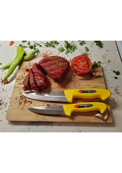 Sarı 2 Li Kasap Bıçağı Seti (2 adet NO:1)