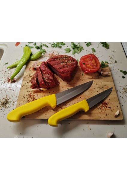 Sarı 2 Li Kasap Bıçağı Seti (2 adet NO:1) modelleri