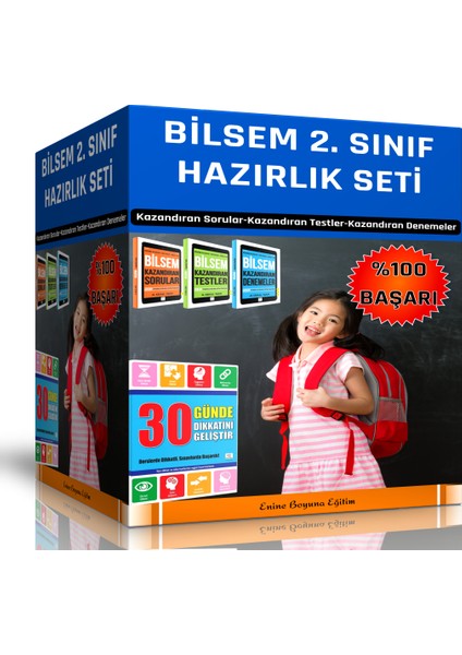 Enine Boyuna Eğitim Bilsem 2. Sınıf Hazırlık Seti (4 Kitap)