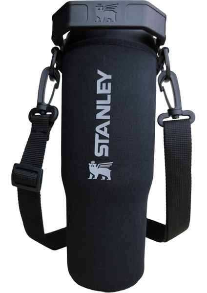 Flip Staw Tumbler 0.89 Lt.Neopren Termos Kılıfı ve Omuz Askısı SİYAH