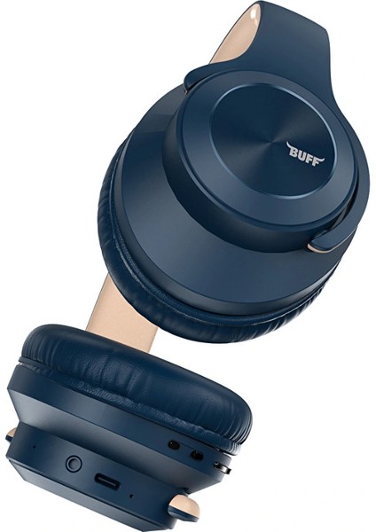 Buff BF16 Bluetooth 5.3 Hoparlör Özellikli Kablosuz Kulak Üstü Kulaklık Navy