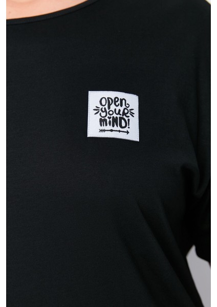 Kadın Büyük Beden Midi Boy Relaxed Büzgü ve Etiket Detaylı Pamuk Örme T-Shirt Elbise indirimleri