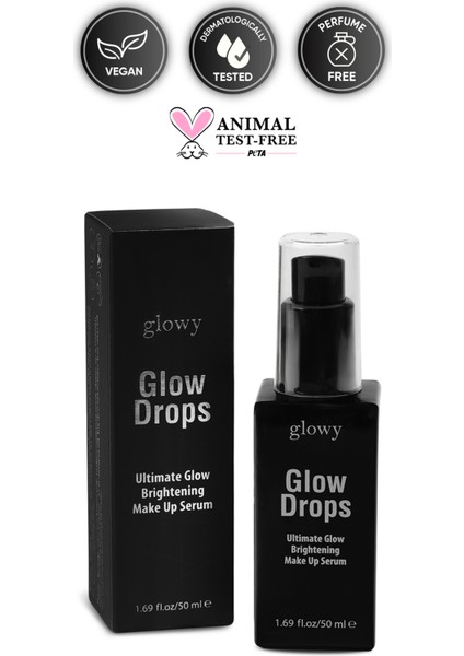 Glow Drops Aydınlatıcı ve Işıltılı Makyaj Bazı 50ml