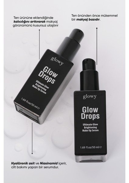 Glow Drops Aydınlatıcı ve Işıltılı Makyaj Bazı 50ml