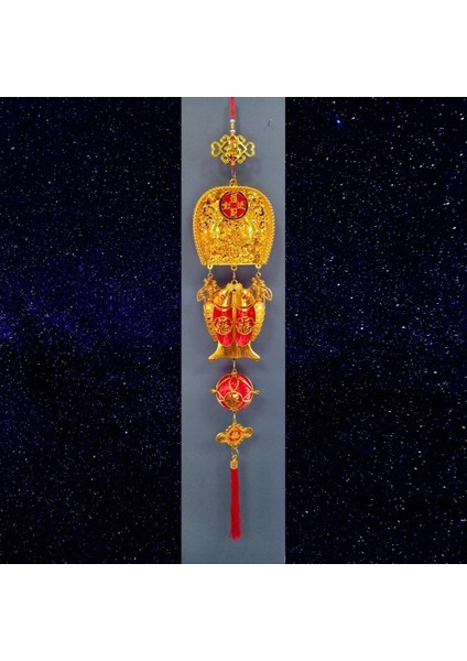 Feng Shui Koi Balıkları Şans ve Bereket Askılık 100 cm