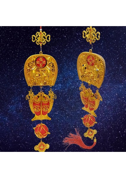 Feng Shui Koi Balıkları Şans ve Bereket Askılık 100 cm