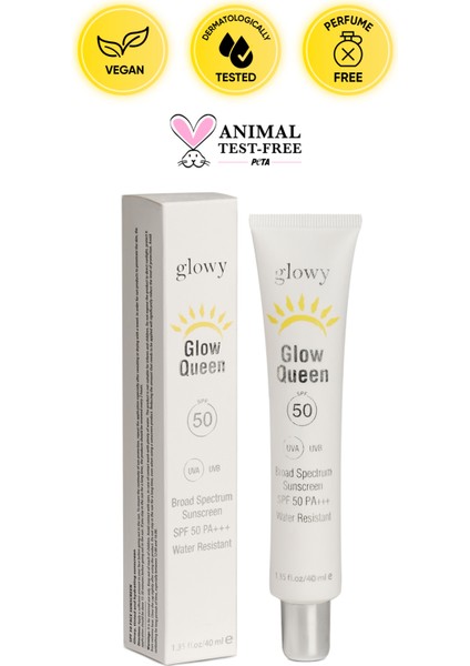 Glow Queen SPF50+ Güneş Koruyucu Yüz Kremi 40ml