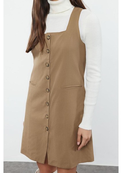 Kadın Moda Şık Mini Boy Kare Yaka Regular Poliviskon Kumaş Astarlı Dokuma Ceket Elbise modelleri