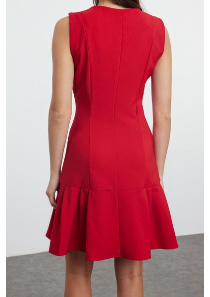 Kadın Moda Şık Mini Boy Ceket Yaka Regular Pilise Detaylı Dokuma Ceket Elbise indirimleri