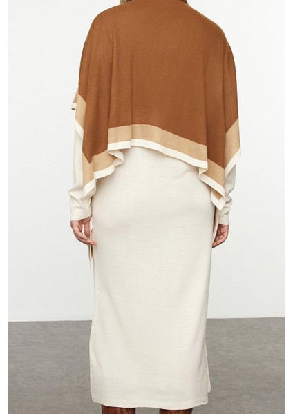 Kadın Moda Şık Regular Boy Bisiklet Yaka Regular Triko Basic Atkılı Elbise indirimleri