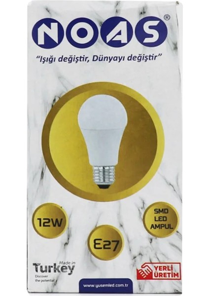 12W LED Ampul 6500K (710LM) (Adetli)