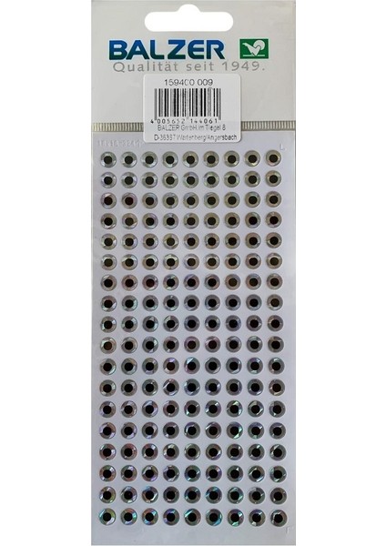 159400 009 Hologramlı Yapışkanlı Sticker Suni Yem Gözü 6mm 162'li Paket