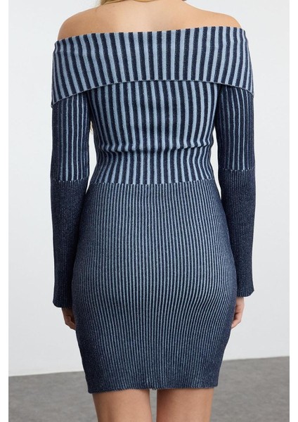 Moda Stil Slim Devrik Yaka Mini Boy Triko Premium Iplik Özel Iplik Yıkama Efektli Elbise indirimleri