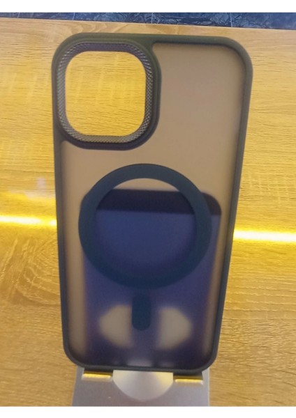 Apple iPhone 15 Uyumlu Magsafe Özellikli Kenarları Renkli Arka Yüzü Mat Kenarları Renkli Darbe Emici Kılıf
