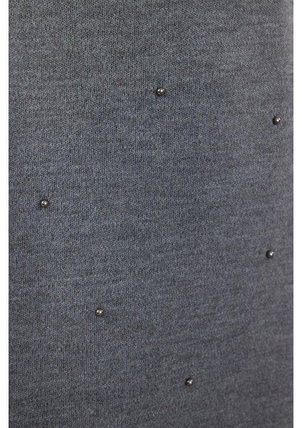 Moda Stil Regular Bisiklet Yaka Uzun Tesettür Incili Triko Elbise fiyatları