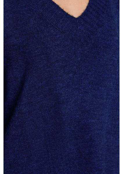 Moda Stil Oversize V Yaka Mini Boy Triko Yumuşak Dokulu Elbise Triko Yumuşak Dokulu indirimleri