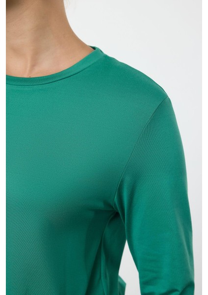 Moda Slim Bisiklet Yaka Mini Boy Soft Touch Yumuşak Kumaşlı Fitted Vücuda Oturan Esnek Örme Elbise