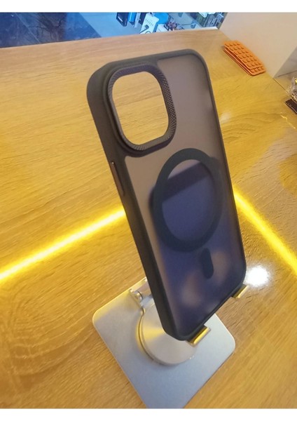 Apple iPhone 13 Uyumlu Magsafe Özellikli Kenarları Renkli Arka Yüzü Mat Kenarları Renkli Darbe Emici Kılıf