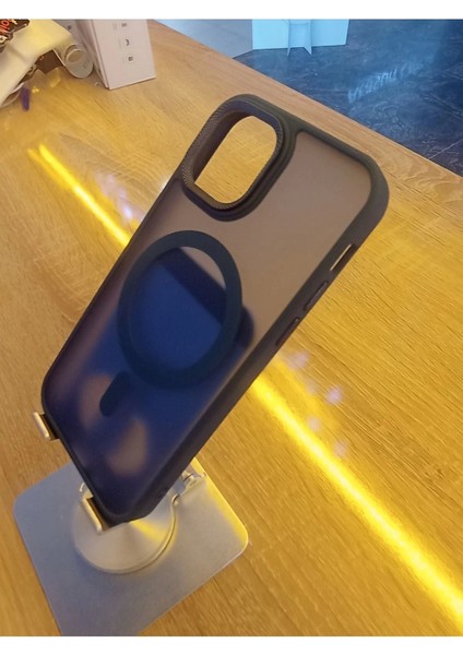 Apple iPhone 13 Uyumlu Magsafe Özellikli Kenarları Renkli Arka Yüzü Mat Kenarları Renkli Darbe Emici Kılıf