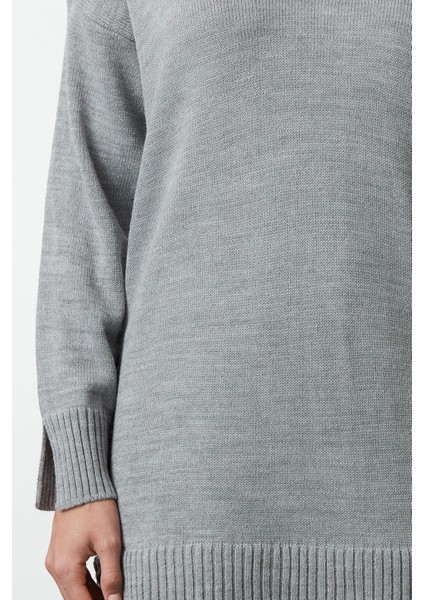 Moda Stil Regular Polo Yaka Mini Boy Triko Garnili Elbise fiyatları