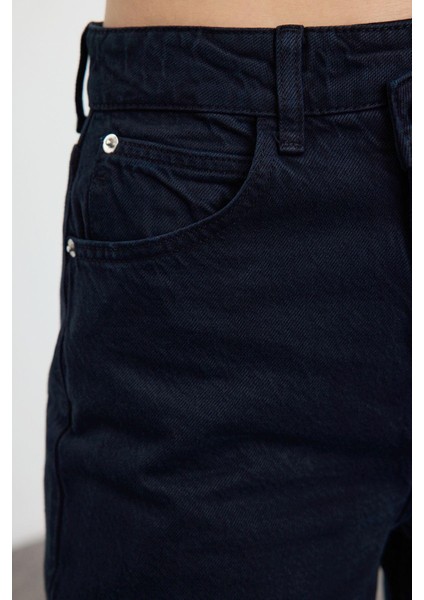 Kadın Moda Şık Kot Pantolon Geniş Paça Uzun Boy Denim Yüksek Bel Jeans fırsatları