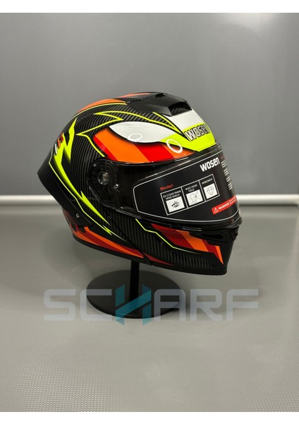 WS-202 Güneş Vizörlü Çene Açılır Motosiklet Kaskı Hafif ABS Malzeme Şık Tasarım