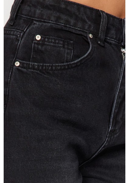 Kadın Moda Şık Kot Pantolon Geniş Paça Uzun Boy Denim Yüksek Bel Jeans