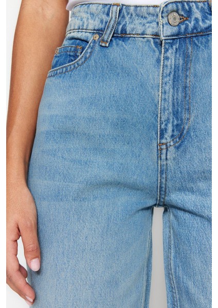 Kadın Moda Şık Kot Pantolon Geniş Paça Regular Boy Denim Vintage Yırtık Detaylı Düşük Bel Jeans indirimleri