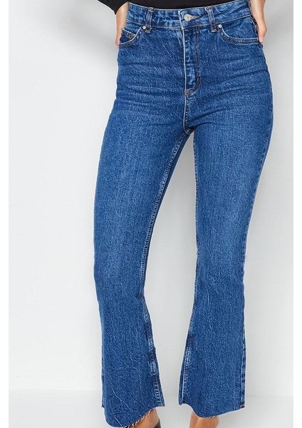 Kadın Moda Şık Kot Pantolon Geniş Paça Regular Boy Denim Yüksek Bel Crop Jeans modelleri