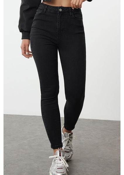 Kadın Moda Şık Kot Pantolon Dar Paça Uzun Boy Denim Yüksek Bel Skinny Jeans fiyatları