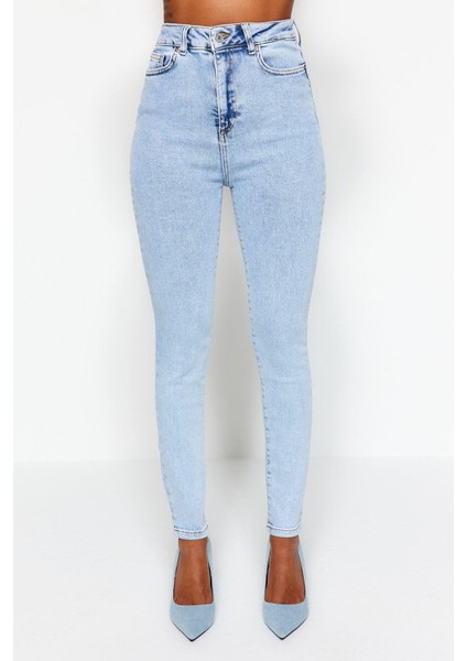 Kadın Moda Şık Kot Pantolon Dar Paça Regular Boy Denim Yüksek Bel Skinny Jeans indirimleri