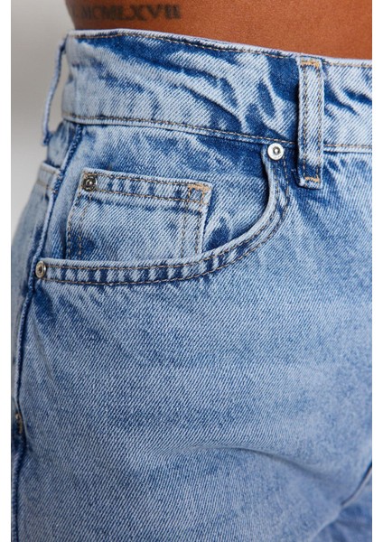 Stil Kadın Moda Denim Kot Pantolon Uzun Geniş Paça Yüksek Bel Jeans