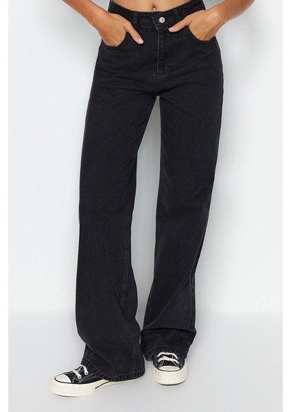 Stil Kadın Moda Denim Kot Pantolon Uzun Geniş Paça Yüksek Bel Jeans modelleri