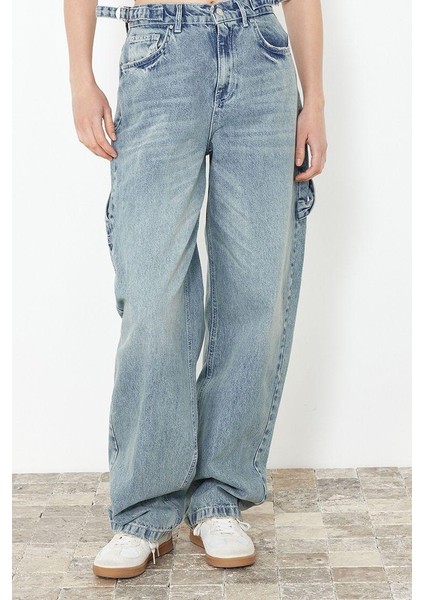 Stil Kadın Moda Denim Kot Pantolon Boru Paça Bol Kesim Yüksek Bel Jeans modelleri