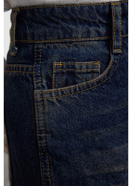 Stil Kadın Moda Denim Kot Pantolon Uzun Geniş Paça Yüksek Bel Jeans