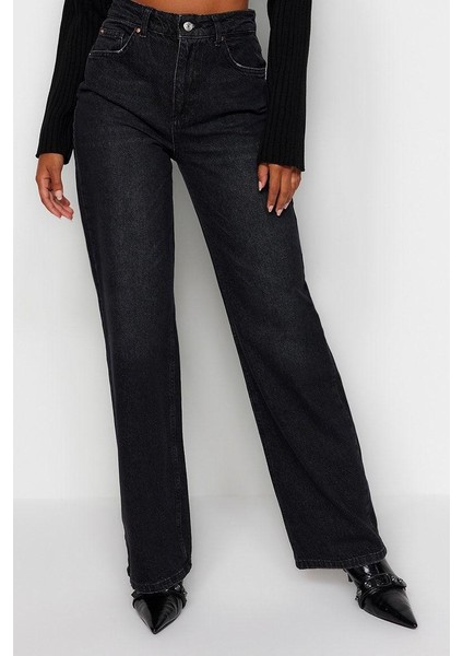 Stil Kadın Moda Denim Kot Pantolon Uzun Geniş Paça Yüksek Bel Jeans modelleri