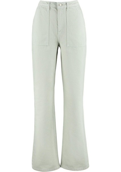 Stil Kadın Moda Denim Kot Pantolon Regular Geniş Paça Taş Cep Detaylı Yüksek Bel Jeans fırsatları