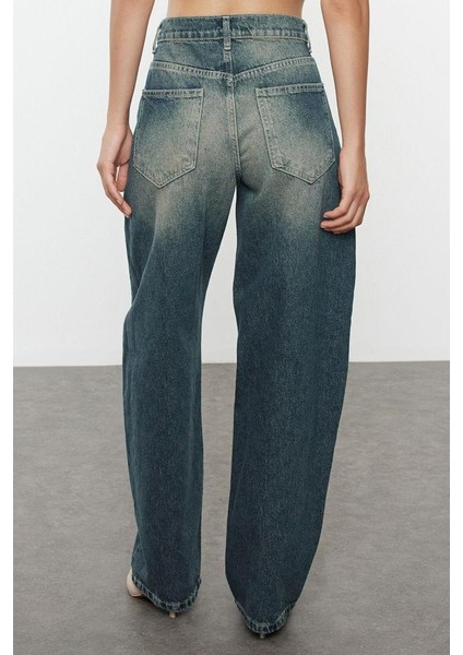 Stil Kadın Moda Denim Kot Pantolon Uzun Geniş Paça Soluk Vintage Normal Bel Skater Jeans indirimleri