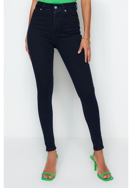 Stil Kadın Moda Denim Kot Pantolon Regular Dar Paça Incelten Etki Süper Yüksek Bel Skinny Jeans modelleri