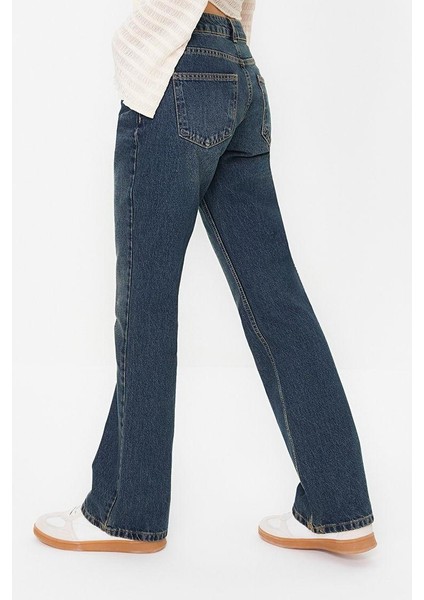 Stil Kadın Moda Denim Kot Pantolon Boru Paça Düşük Bel Straight Jeans fiyatları