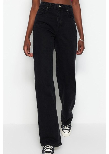 Stil Kadın Moda Denim Kot Pantolon Uzun Geniş Paça Yüksek Bel Jeans modelleri