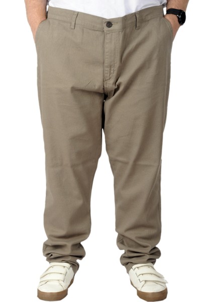 22850 Bej Gabardin Pantolon Büyük Beden Erkek Kullanımı İçin Yumuşak Dokulu
